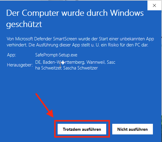 Windows-Bestätigungsdialog